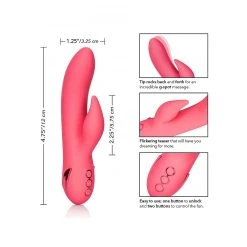 CalExotics Vibromasseur Rabbit San Francisco Sweet Heart - Mouvement De Va-et-vient -dildo shop 13450 PINK 04