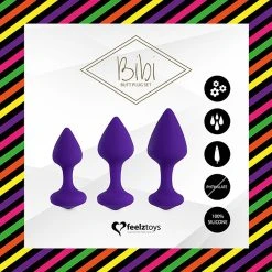 FeelzToys Set De 3 Plugs - Bibi -dildo shop bibiplug mauve3