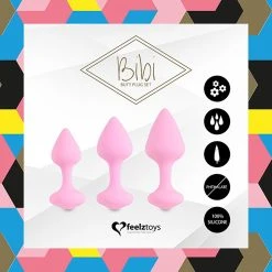 FeelzToys Set De 3 Plugs - Bibi -dildo shop bibiplug rose3