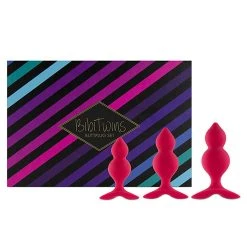 FeelzToys Set De 3 Plugs - BibiTwins -dildo shop bibitwins plugs roses2