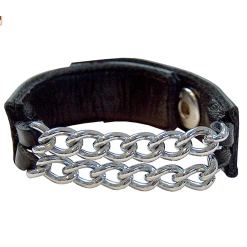 Mister B Anneau Pénien En Cuir Et Métal – Cockstrap With Two Chains