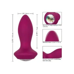 CalExotics Plug Anal - Petite Crystal Probe - Vibrant -dildo shop cyrstalprobe vibratingplug calexotics202