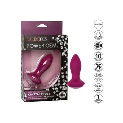 CalExotics Plug Anal - Petite Crystal Probe - Vibrant -dildo shop cyrstalprobe vibratingplug calexotics203