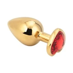 PLGZ Plug Anal Doré Avec Base En Forme De Coeur -dildo shop goldheart pluganal plgzRD2
