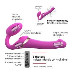 Strap-on-me Strap-on Pliable Multi Orgasm Télécommandé - S, M, L, XL -dildo shop multiorgasm strapon lovelyplanetPK5