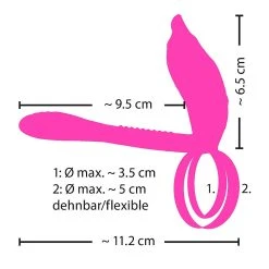 Couples Choice Cockring - Couples Vibrator 2 - Télécommandé -dildo shop rccouples2 cockring coupleschoice4