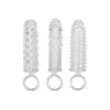 CalExotics Gaines à Pénis - Textured Extension Set - 3 Pcs
